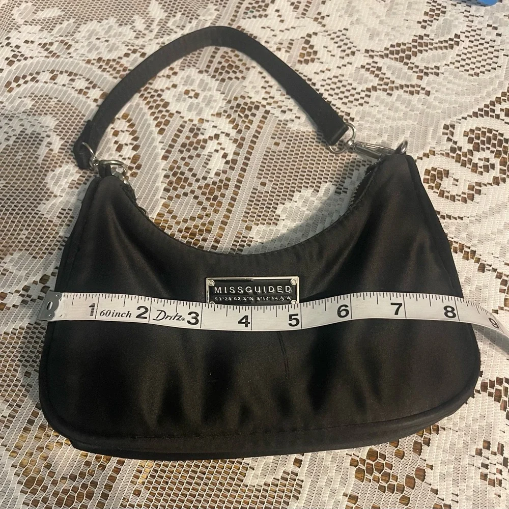 Missguided Elegant Black Shoulder Bag - Picture 6 of 11